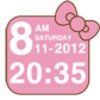 Biểu tượng Cute Pink Cat Time Widget